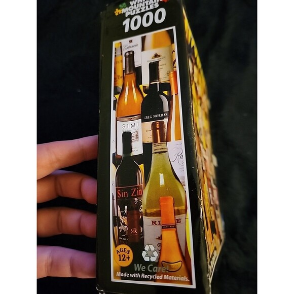 White Mountain 1000 Piece Jigsaw Puzzle FOR THE LOVE OF WINE Wine Bottles #1010T - Picture 2 of 9